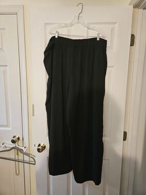 Tribal Black Wide-Leg Pull-On Pants